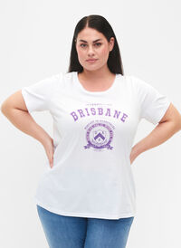 T-shirt en coton avec impression, B.W. Brisbane, Model