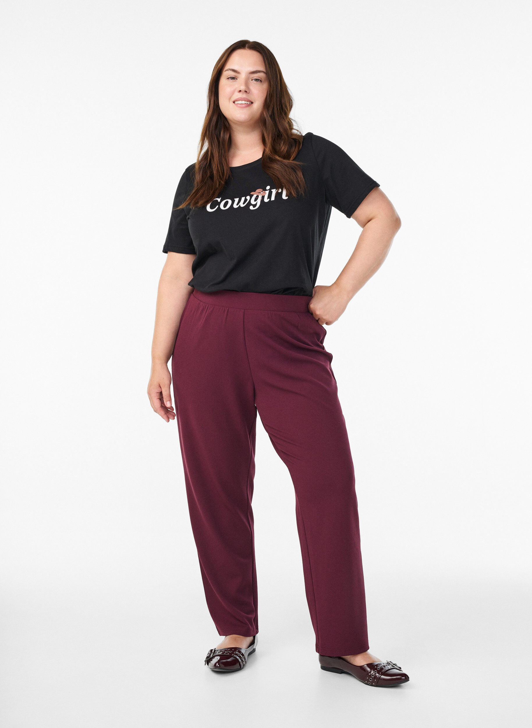 ZizziT-shirt met print, Zwart, Model image number 1