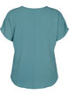 Blouse &agrave; manches courtes et encolure ronde, Vert fonc&eacute;, Packshot image number 1