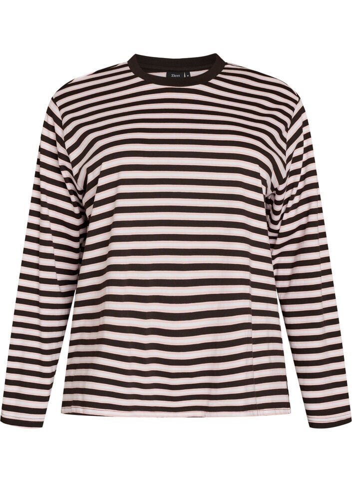Basic T-shirt met lange mouwen, Roze, Packshot image number 0
