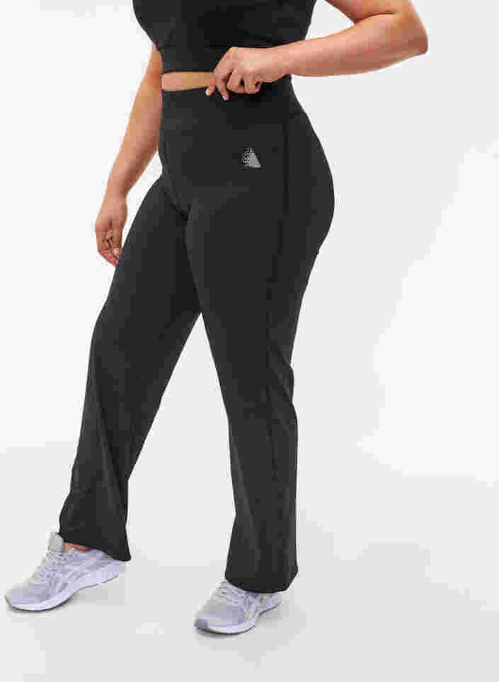 Pantalon de sport évasé, Black, Model image number 0