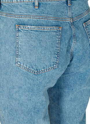 Cropped mom fit Mille jeans met losse pasvorm, Light blue denim, Packshot image number 3