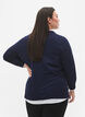 Gebreid vest van viscose met knopen, Navy Blazer, Model image number 1
