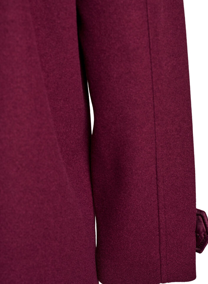 Korte jas met dubbele knoopsluiting, Donker Bordeaux, Packshot image number 3