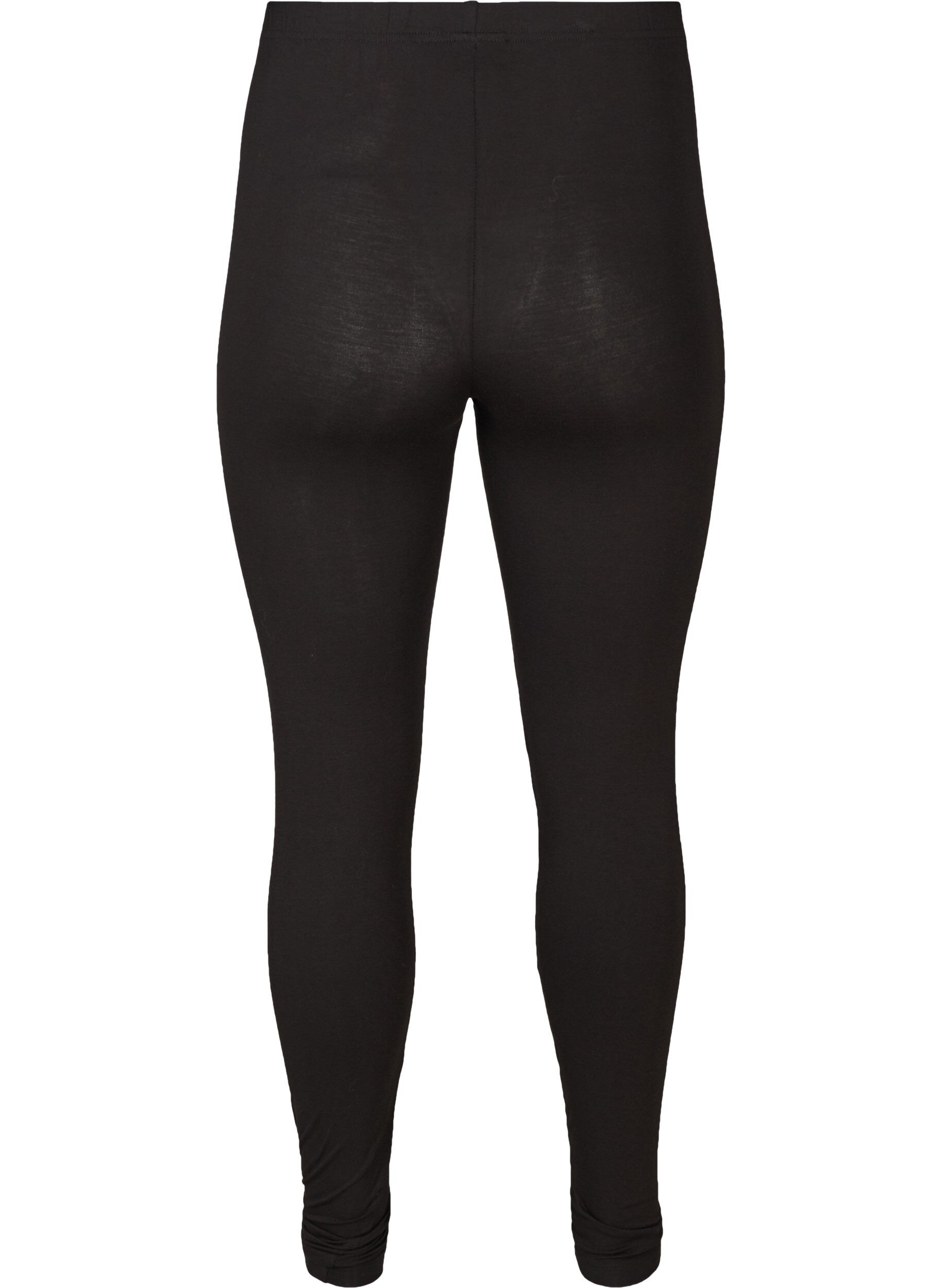 ZizziBasic legging in viscose, Zwart, Packshot image number 1