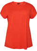 T-shirt met korte mouwen van katoenmix, Oranje, Packshot image number 0