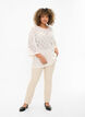 Crochet Blouse met 3/4 mouw, Sandshell, Model image number 2