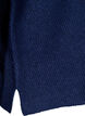 Gebreide blouse met V-hals en lange mouwen, Naval A. Black Mel., Packshot image number 3