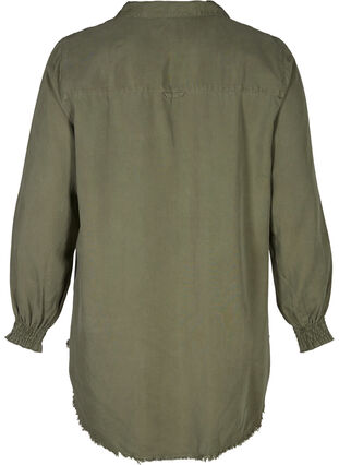 Lyocell blouse met lange mouwen, Deep L. Green, Packshot image number 1