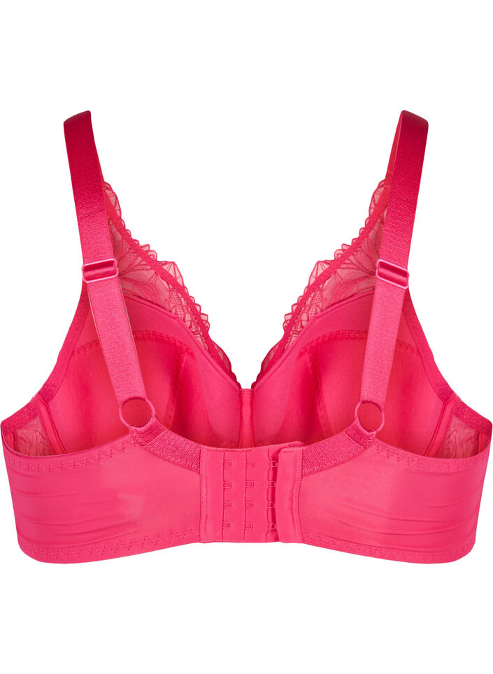 Soutien-gorge en dentelle rembourré avec armature, Rose, Packshot image number 1