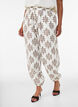 Gepatroonde ballonbroek met hoge taille, Vanille, Model image number 2