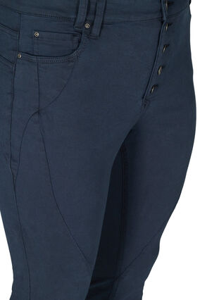 Pantalon moulant avec fermeture à bouton, Dark Blue, Packshot image number 2