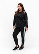 Ski-onderbroek met contrast streep, Black w. Gray Mist, Model image number 2