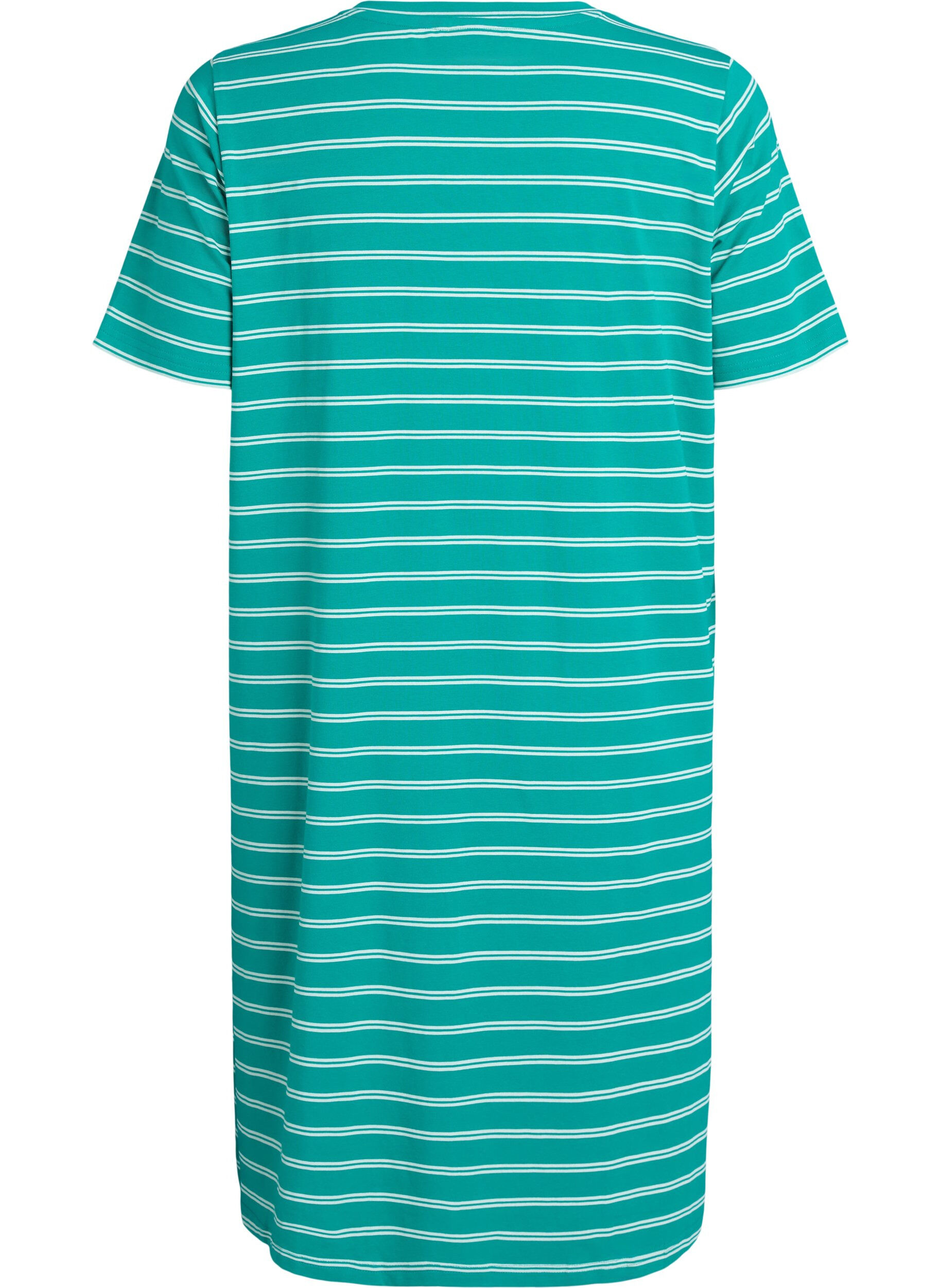 ZizziKatoenen jurk met twistdetail, Groen, Packshot image number 1