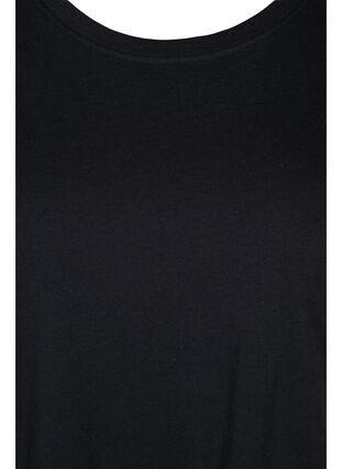 Gemêleerd T-shirt met korte mouwen, Black, Packshot image number 2