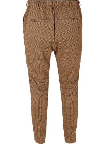 Pantalon court Maddison à carreaux, Brown Check, Packshot image number 1
