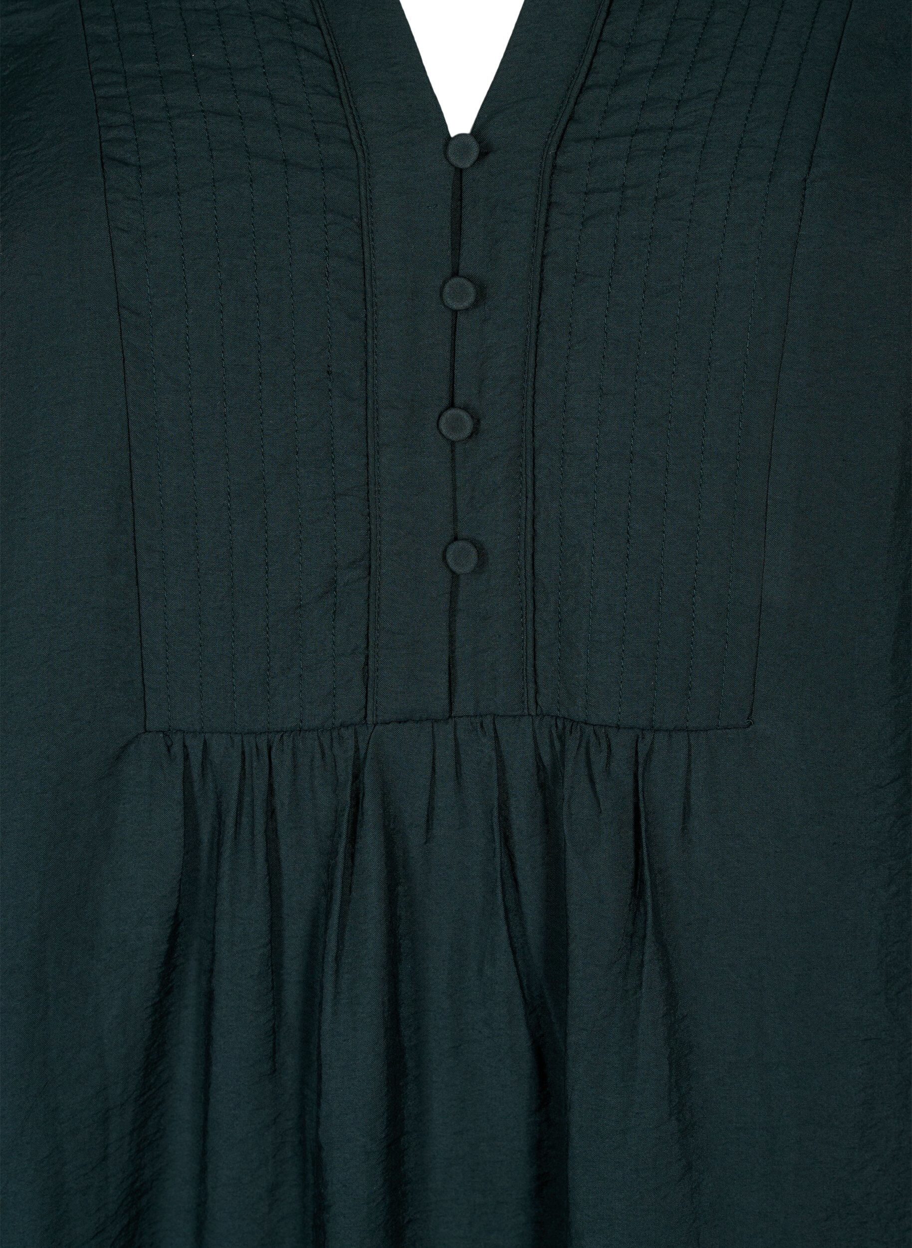 Zizzi Robe courte avec coutures et boutons, Scarab, Packshot image number 2