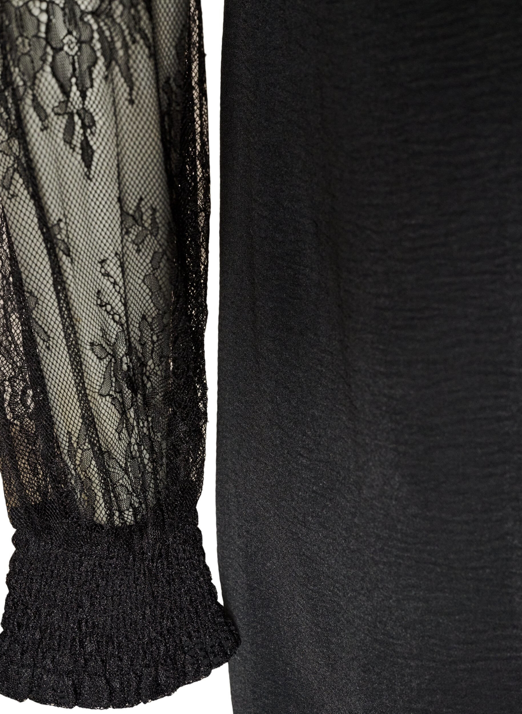 ZizziTunique avec manches en dentelle transparente, Noir, Packshot image number 4