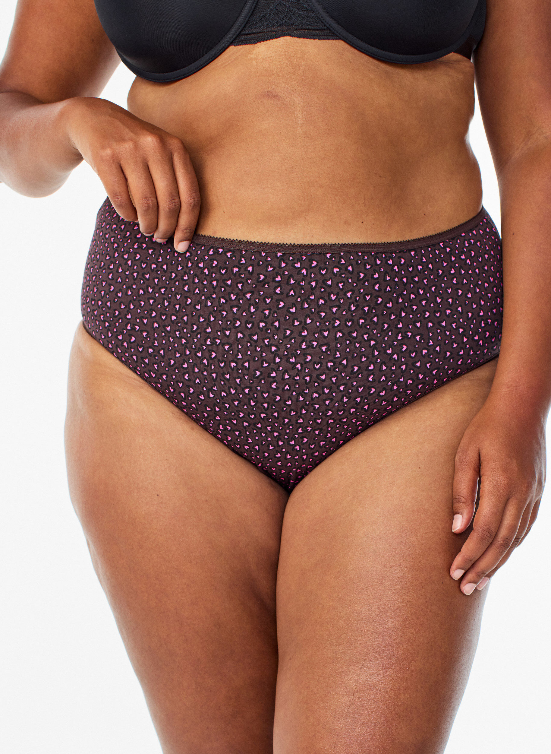 Zizzi7-pack slip met normale taille, Roze, Model image number 2