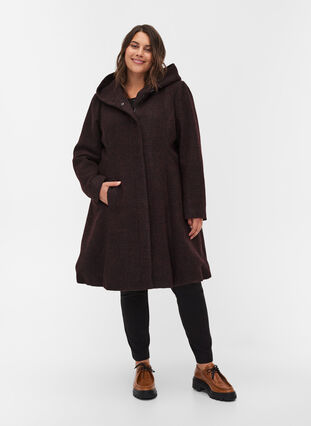 Long manteau en laine, Port R. mlg, Model image number 4