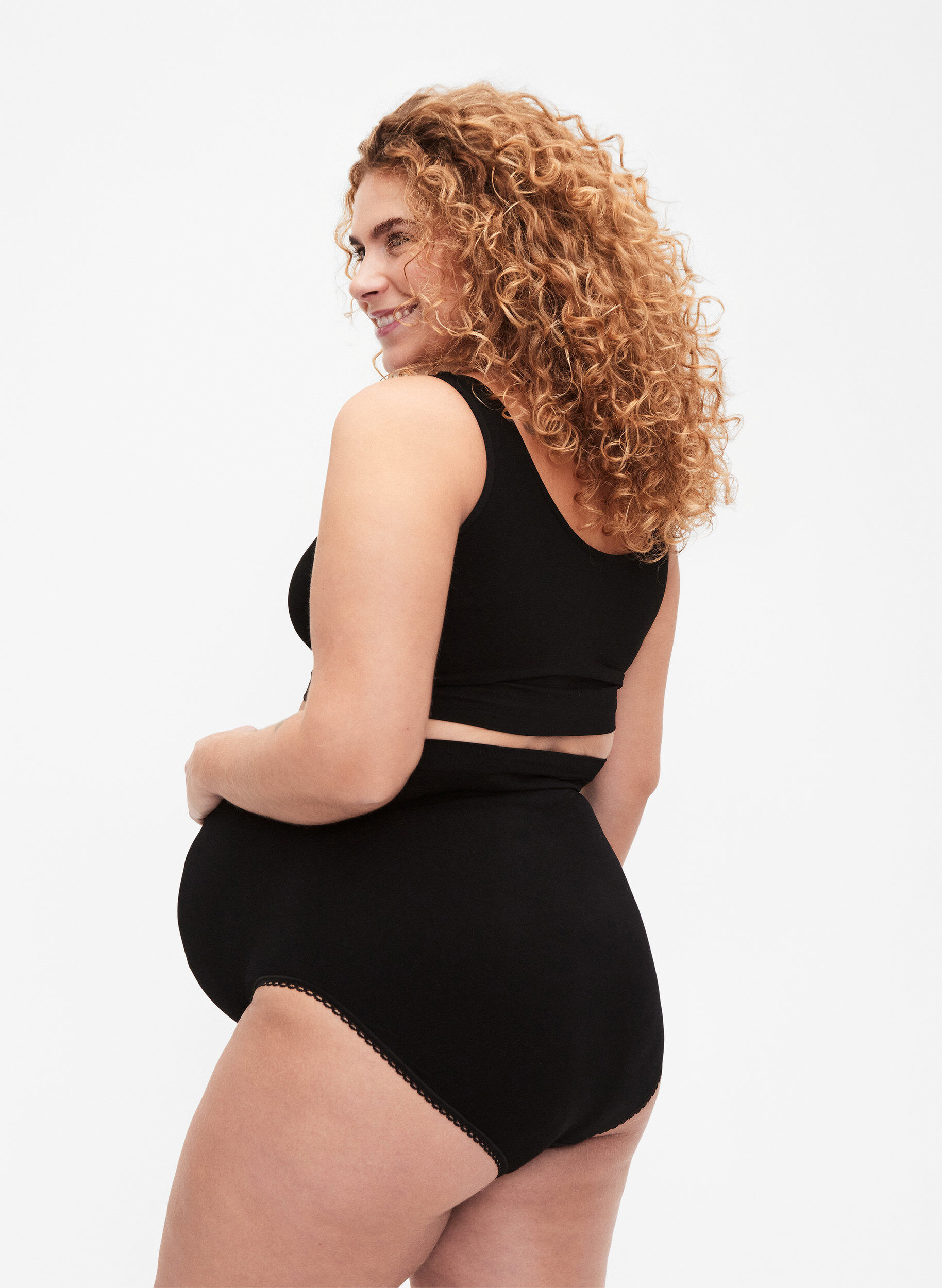 ZizziNaadloze zwangerschapsslip, Zwart, Model image number 1
