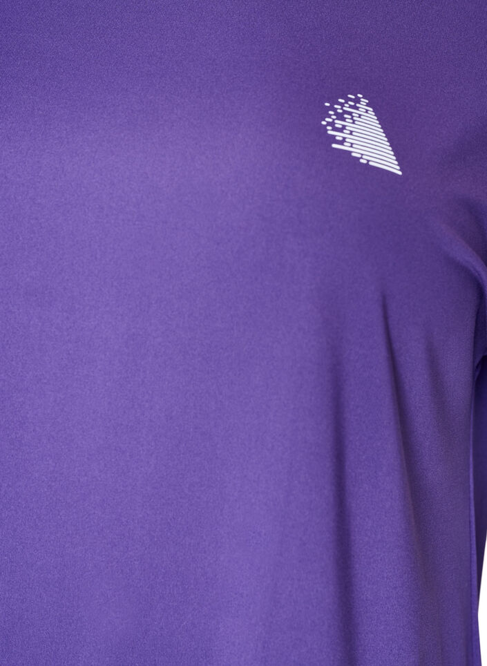 T-shirt de sport couleur unie, Violet, Packshot image number 2