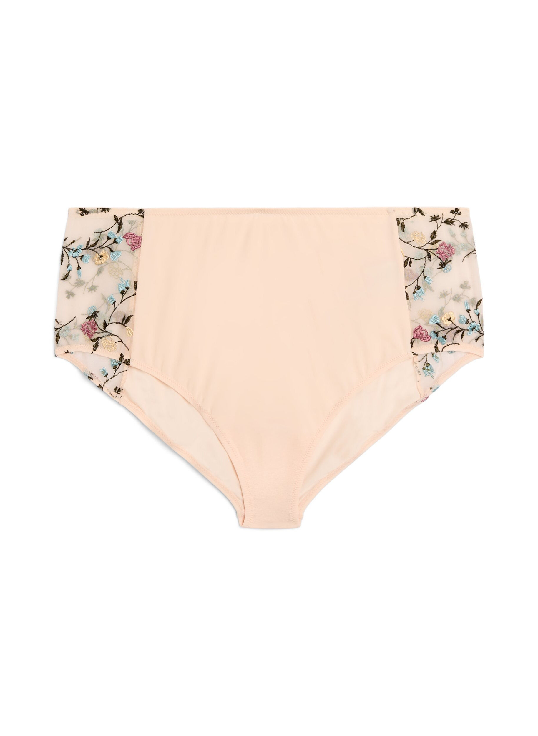 Zizzi Culottes en microfibre avec des d&eacute;tails floraux brod&eacute;s, Rose, Packshot image number 0