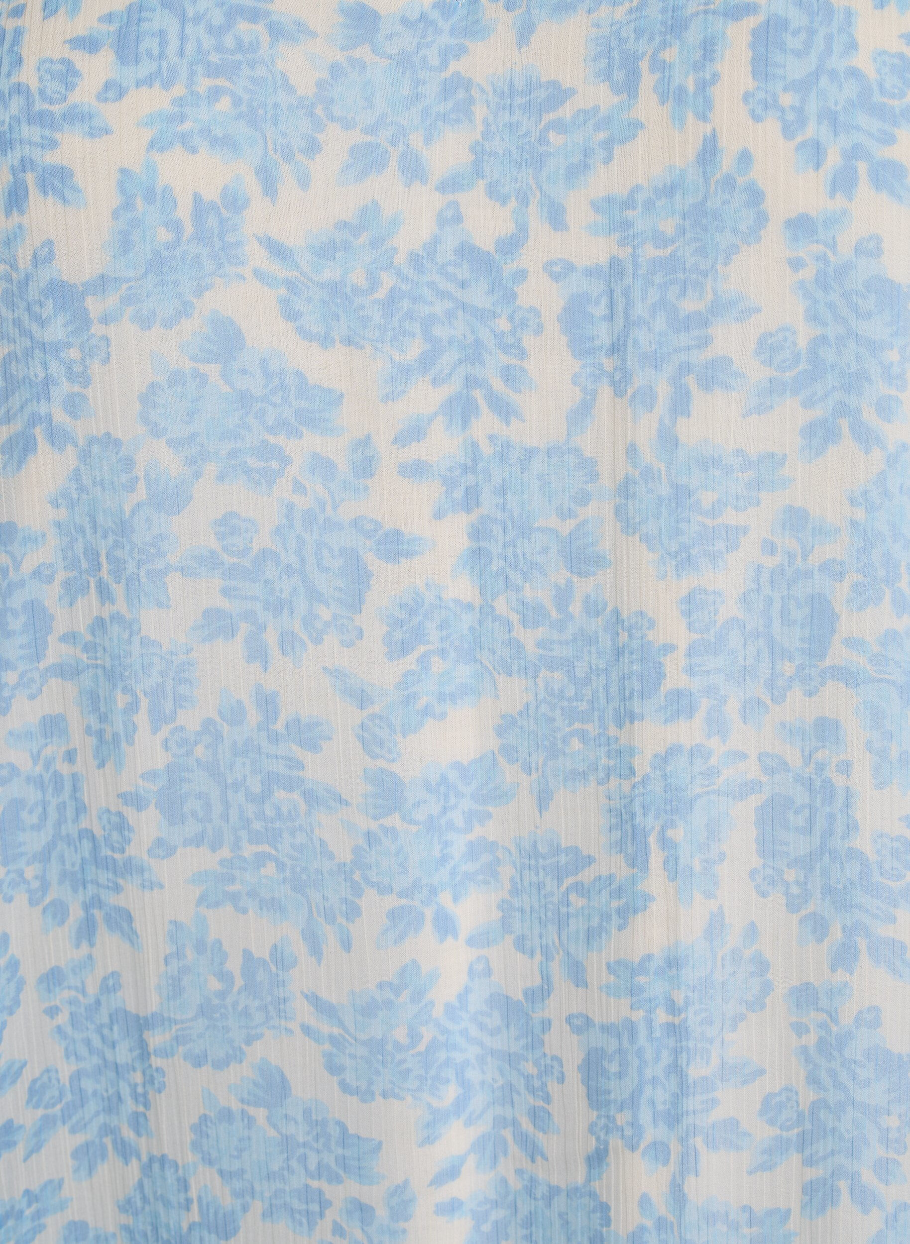 ZizziKorte chiffonjurk met gehaakte details, Blauw, Packshot image number 2