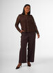 Top sans manches &agrave; texture ondul&eacute;e et fermeture boutonn&eacute;e, Marron, Model image number 1