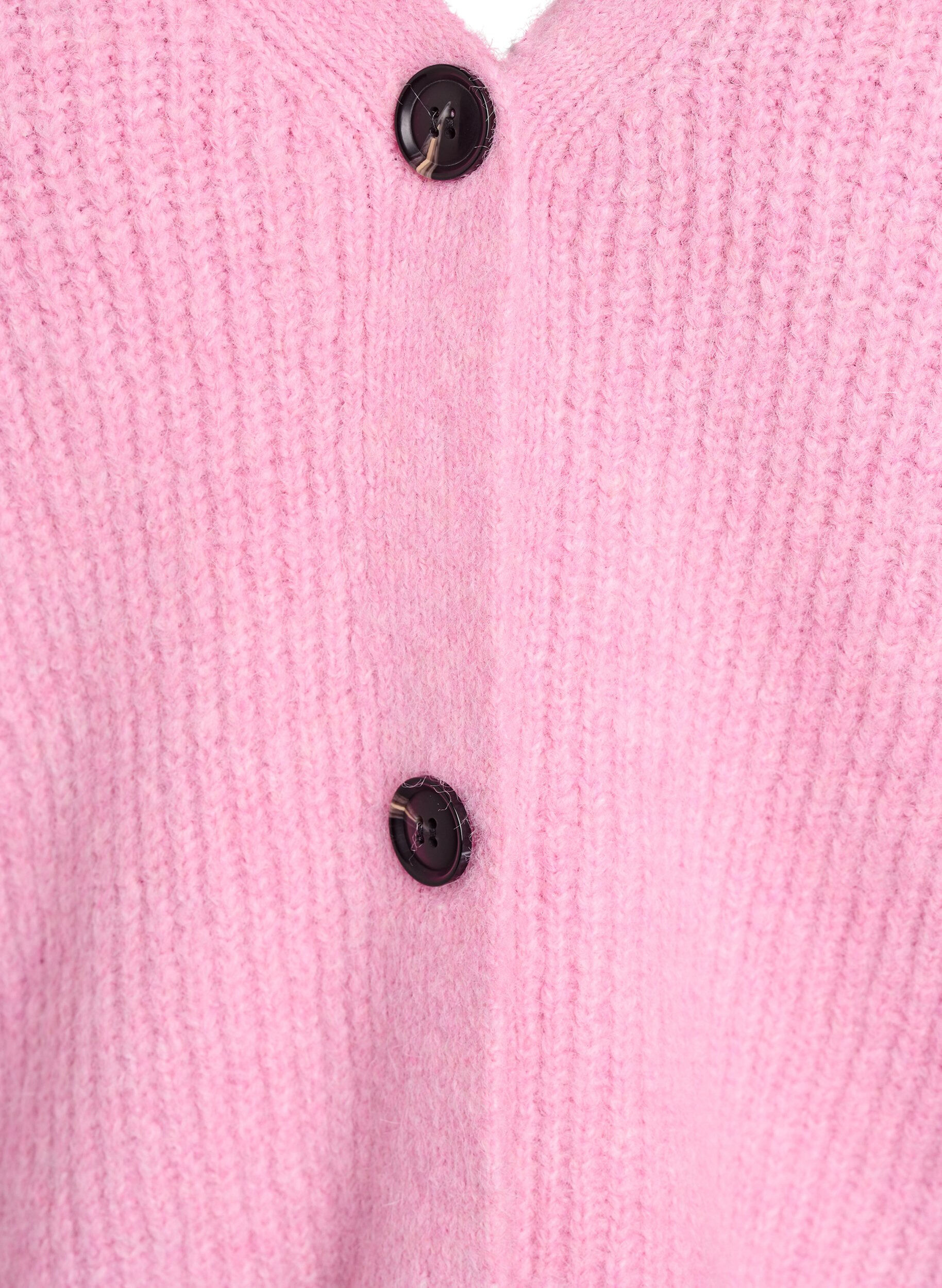 ZizziV-hals cardigan van breisel, Roze, Packshot image number 2