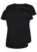 2 packs de t-shirts &agrave; manches courtes, Noir, Packshot image number 1