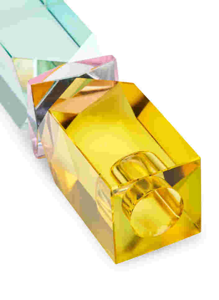 Bougeoir en cristal, Gul/Pink/Mint, Packshot image number 1