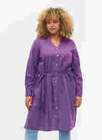 Robe chemise à manches longues, Deep Lavender, Model