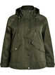 Veste courte de printemps avec capuche amovible, Vert fonc&eacute;, Packshot image number 0