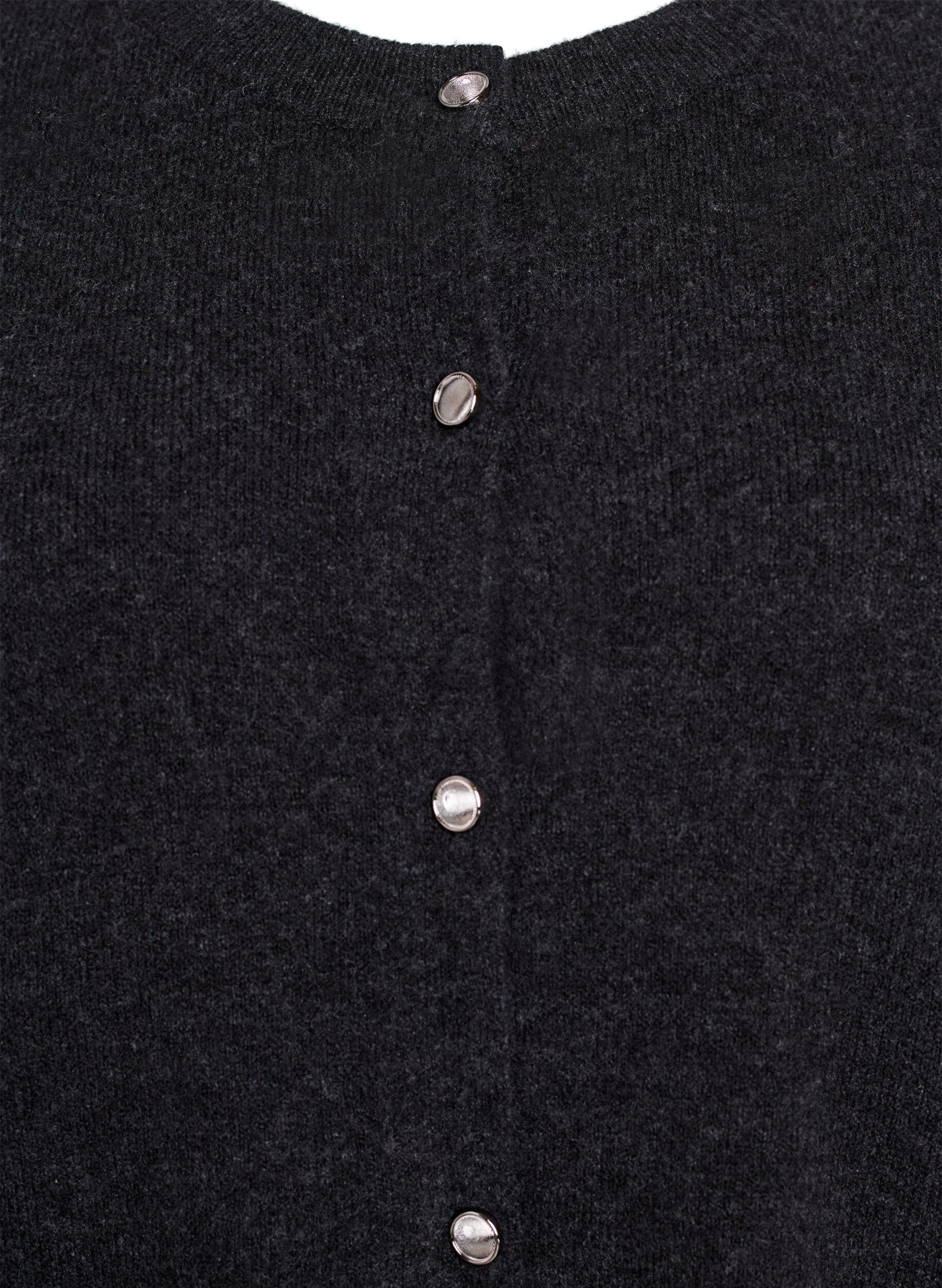 Zizzi Cardigan en tricots &agrave; manches courtes, Gris anthracite, Packshot image number 2