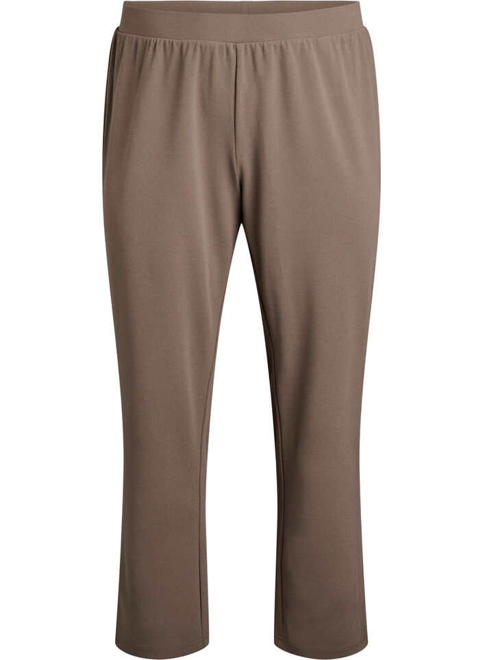Broek met rechte pasvorm, Beige, Packshot image number 0
