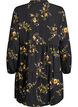 Jurk met bloemenprint en striksluiting, Zwart, Packshot image number 1