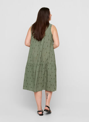 Robe chemise avec broderie anglaise, Agave Green, Model image number 1