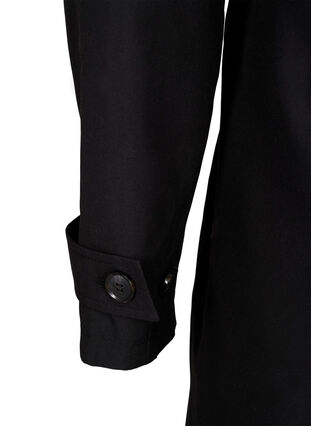 Trench-coat avec ceinture et fente, Black, Packshot image number 4