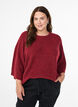 Pull c&ocirc;tel&eacute; &agrave; manches 3/4, Rouge, Model image number 0