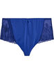 Microvezel hipster panties met kanten zijkanten, Blauw, Packshot image number 1