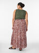 Lange rok met elastiek in de taille, Rood, Model image number 1