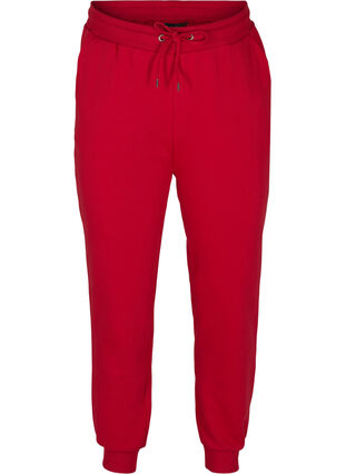 Losse sweatpants met zakken, Red, Packshot image number 0