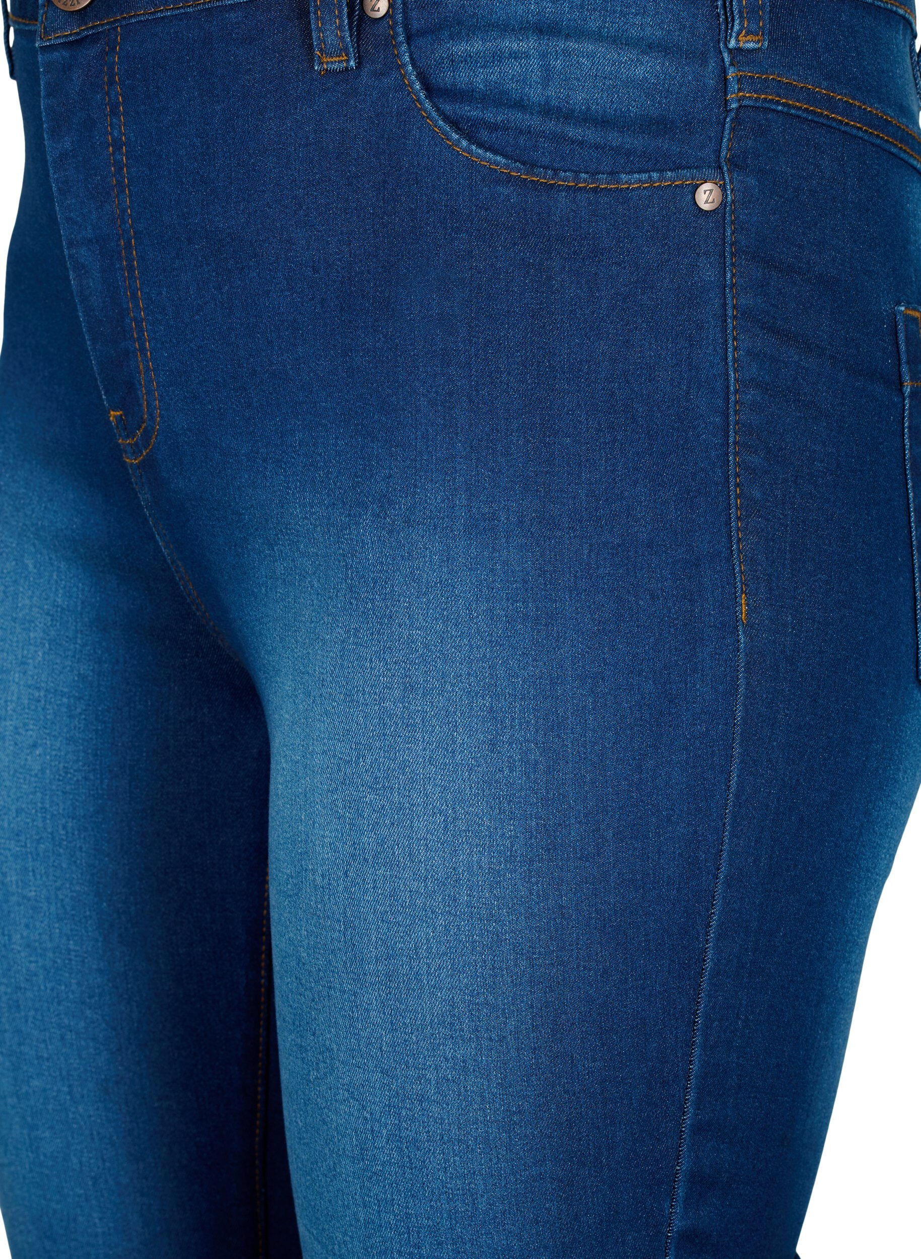 ZizziHigh waist Amy capri jeans met super slim fit, Blauw, Packshot image number 2