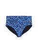 Culotte de bikini taille haute &agrave; motif, Bleu, Packshot image number 0