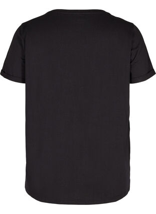 T-shirt de sport avec imprimé, Black Glitter, Packshot image number 1