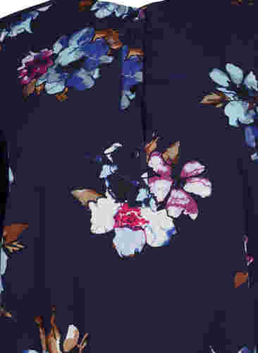 FLASH - Bloemen tuniek met korte mouwen, Big Blue Flower, Packshot image number 2