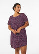 Jurk met print en korte mouwen, Blauw, Model image number 0