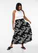 FLASH - Maxi rok in viscose met smokwerk, Zwart, Model image number 2