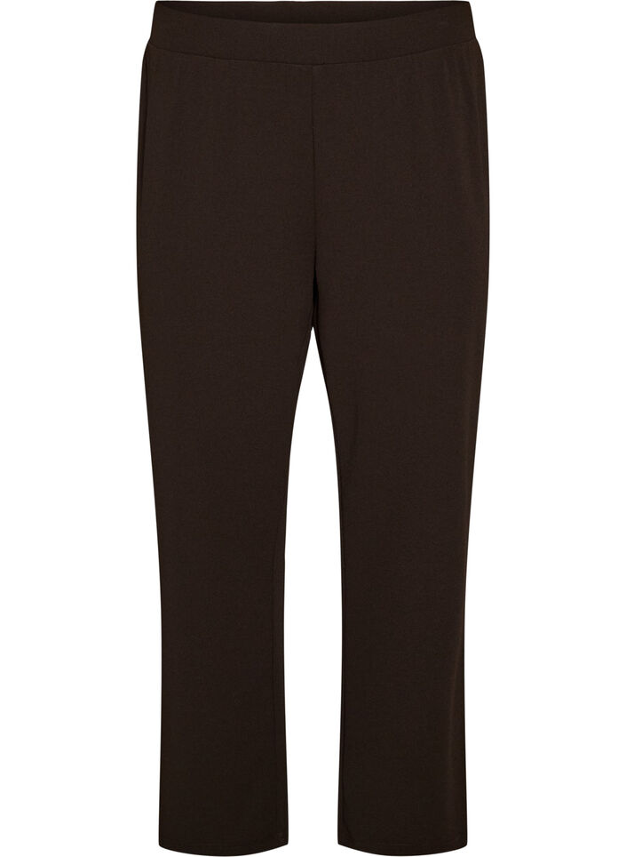 Broek met rechte pasvorm, Bruin, Packshot image number 0